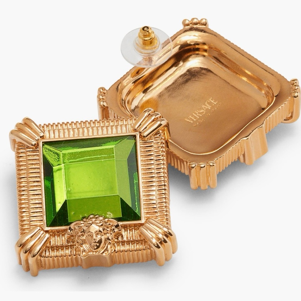 Versace Medusa Crystal Drop Earrings